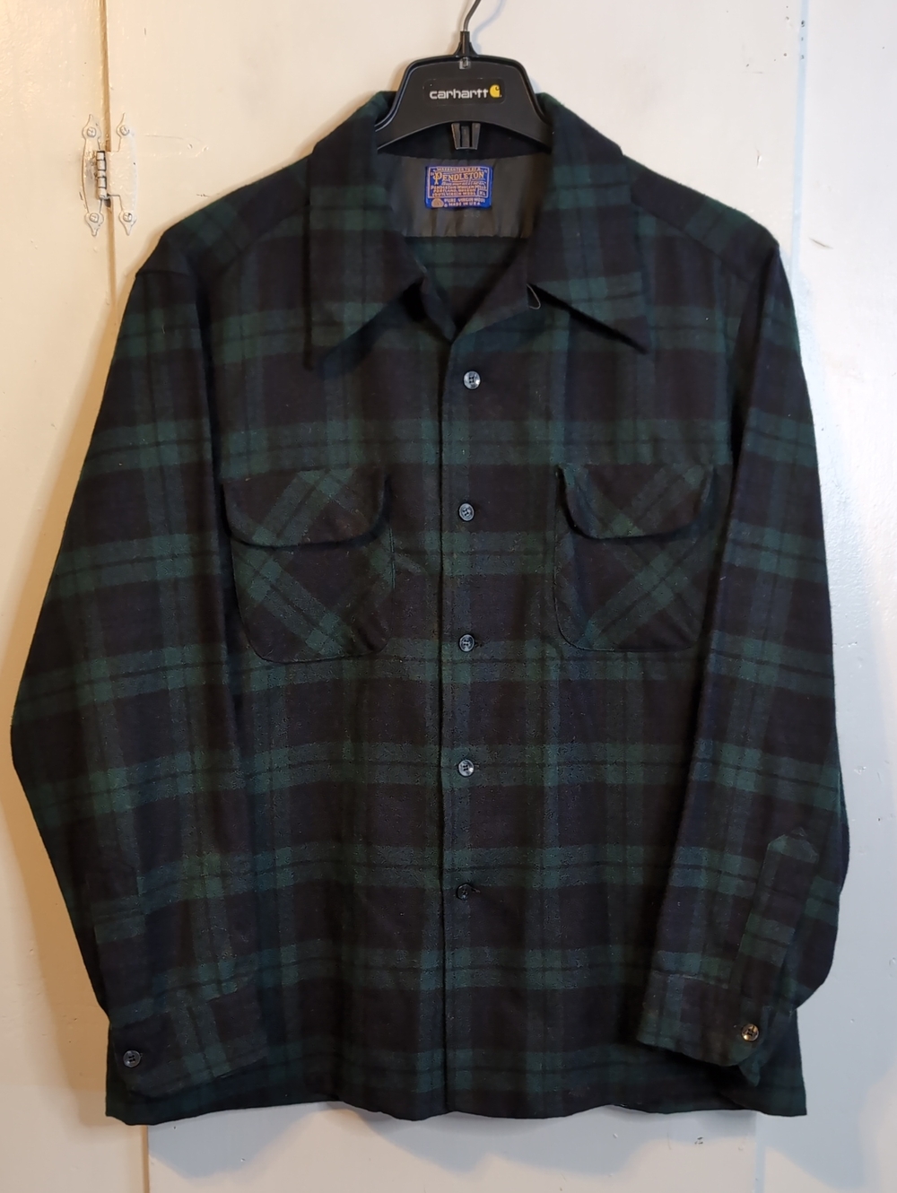 Vint. Pendleton Wool Long Sleeve Button-Up Flannel shirt mens XL